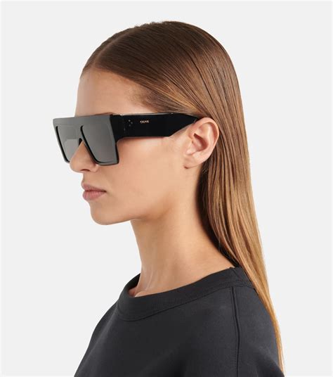 celine edge blue sunglasses|Celine flat top sunglasses black.